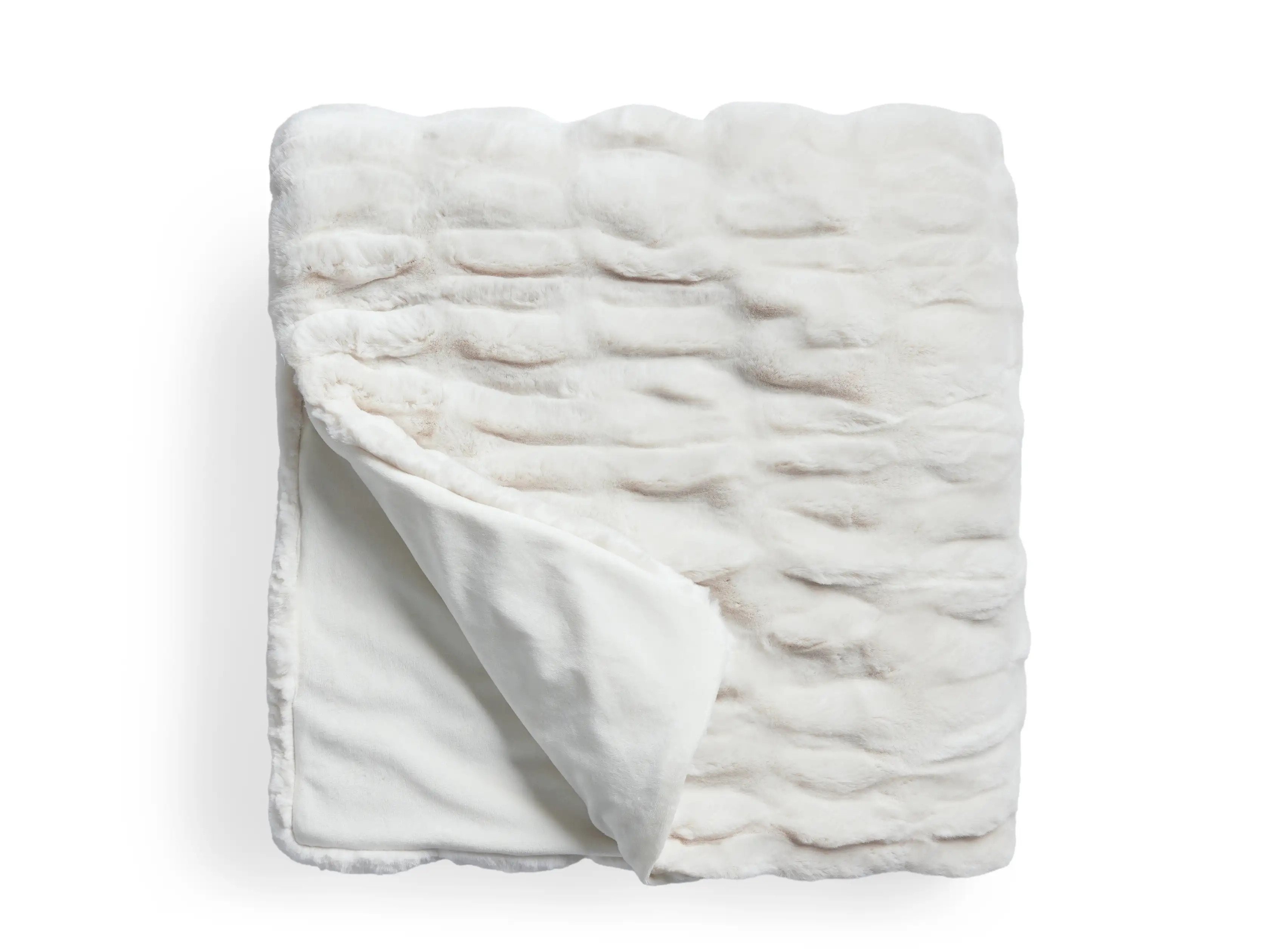 Luxe Faux Fur Pleated Throw | Arhaus
