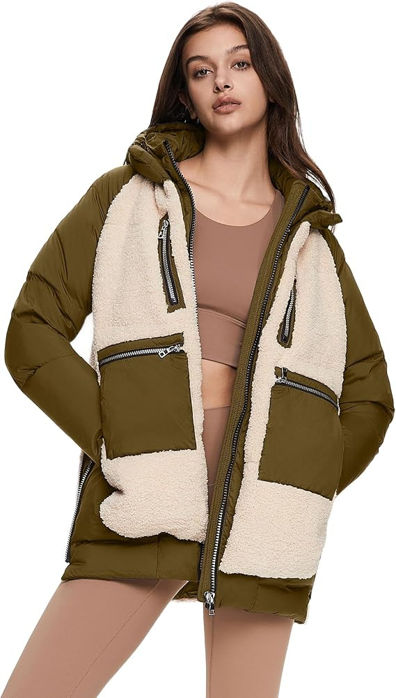 Orolay Women's Thickened Winter Down Coat Windproof Hooded Puffer Jacket with 6 Pockets | Amazon (US)