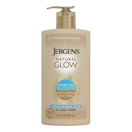 Jergens Natural Glow Hydra Gel Moisturizer, Gradual Tanning Lotion, Fair to Medium, 8.3 Fl Oz | Walmart (US)