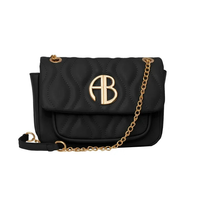 Alexis Bendel Vegan Leather Quilted Everyday Crossbody Handbag with Chain Strap for Women - Walma... | Walmart (US)