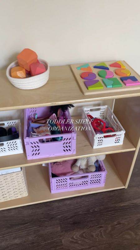 Toddler Montessori shelf organization with a few of our fave toys & containers 

#LTKfamily #LTKBacktoSchool #LTKkids