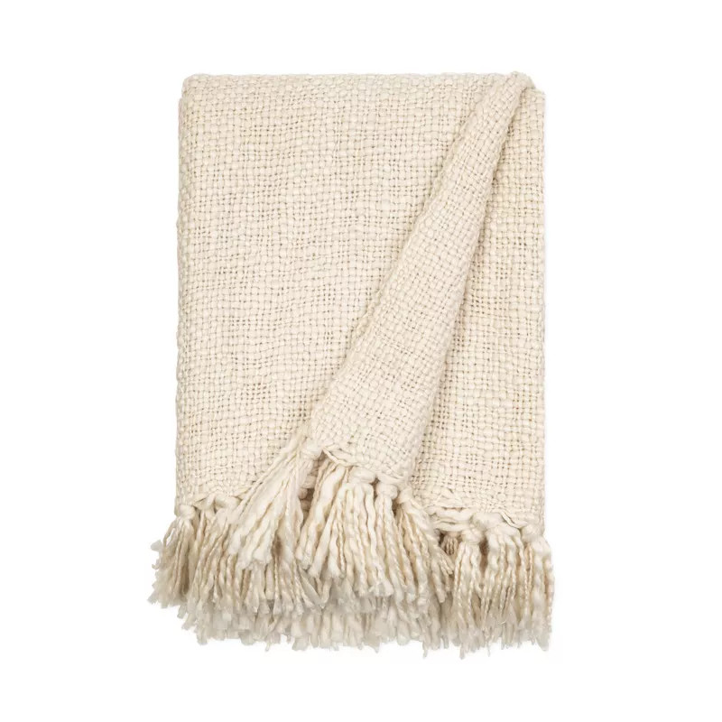 Slub-Yarn Throw Blanket With Fringe Trim 50" x 60" - Becky Cameron | Target