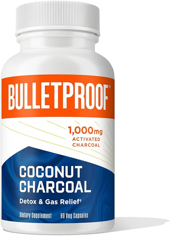 Bulletproof Coconut Charcoal Detox and Gas Relief Capsules, 90 Count, Sourced from 100% Coconut S... | Amazon (US)