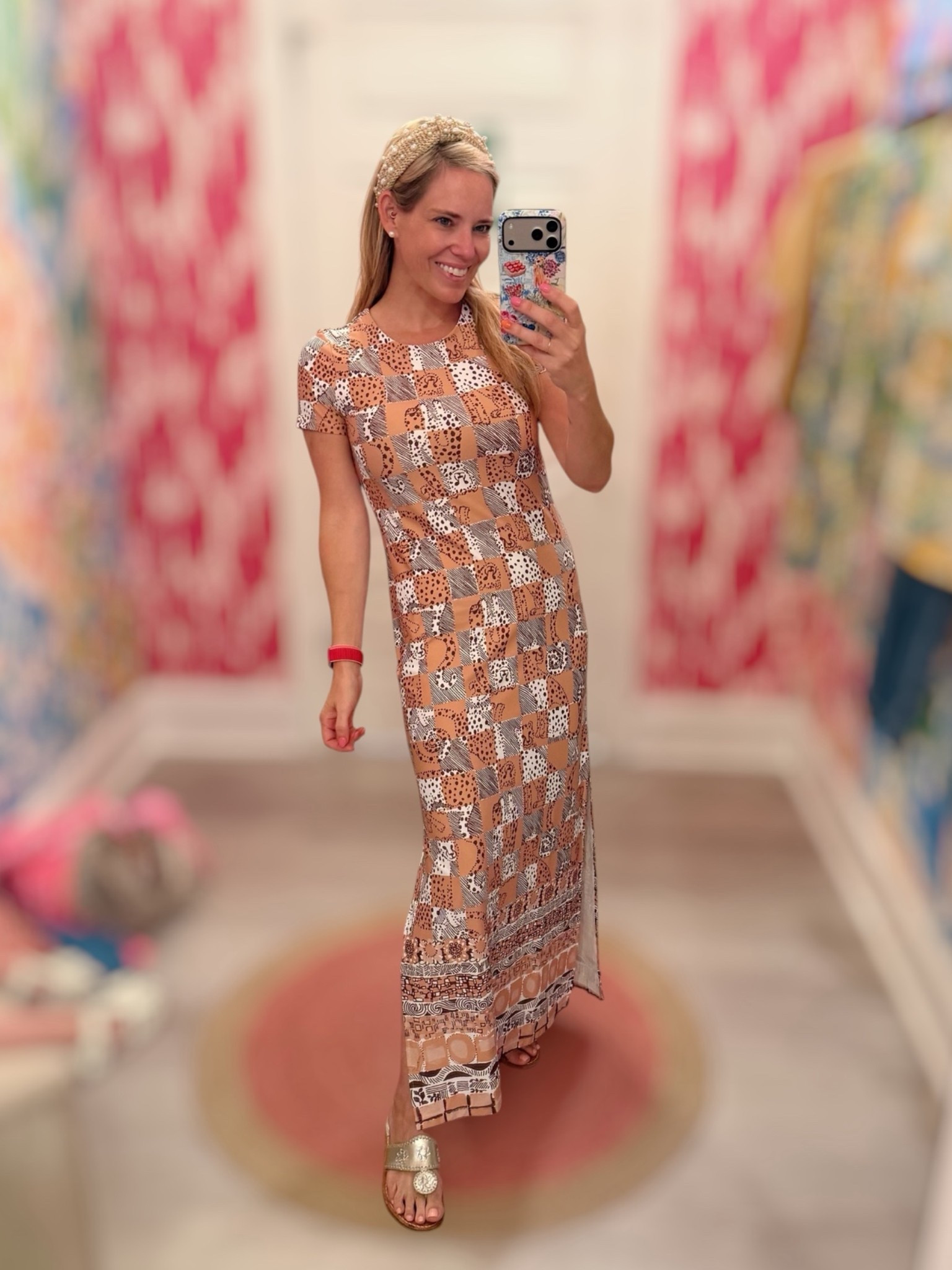 Lilly Pulitzer Kaden Maxi Dress | ChillyLilly UPF 50+ 🤎✨

This Lilly Pulitzer maxi is the definition of effortless style! 🤎 The Kaden Maxi Dress features the archival Cheetah Checks print in a gorgeous neutral palette that’s easy to dress up or down. Made with ChillyLilly UPF 50+ fabric, it’s lightweight, cool to the touch, and perfect for warm days when you still want full coverage.

I paired it with my favorite pearl raffia headband and classic Jack Rogers sandals for an elevated, easy look that’s perfect for vacation, brunch, resort dinners, or fall getaway weekends. This is one of those timeless pieces you’ll reach for year after year. ✨

Lilly Pulitzer maxi dress, Kaden maxi, ChillyLilly UPF 50+, Cheetah Checks print, archival Lilly print, resort wear, vacation outfit, neutral maxi dress, preppy style, coastal chic, travel outfit, effortless elegance, women’s resort fashion, classic preppy style, transitional fall fashion.

#LTKOver40 #LTKSeasonal #LTKootd
