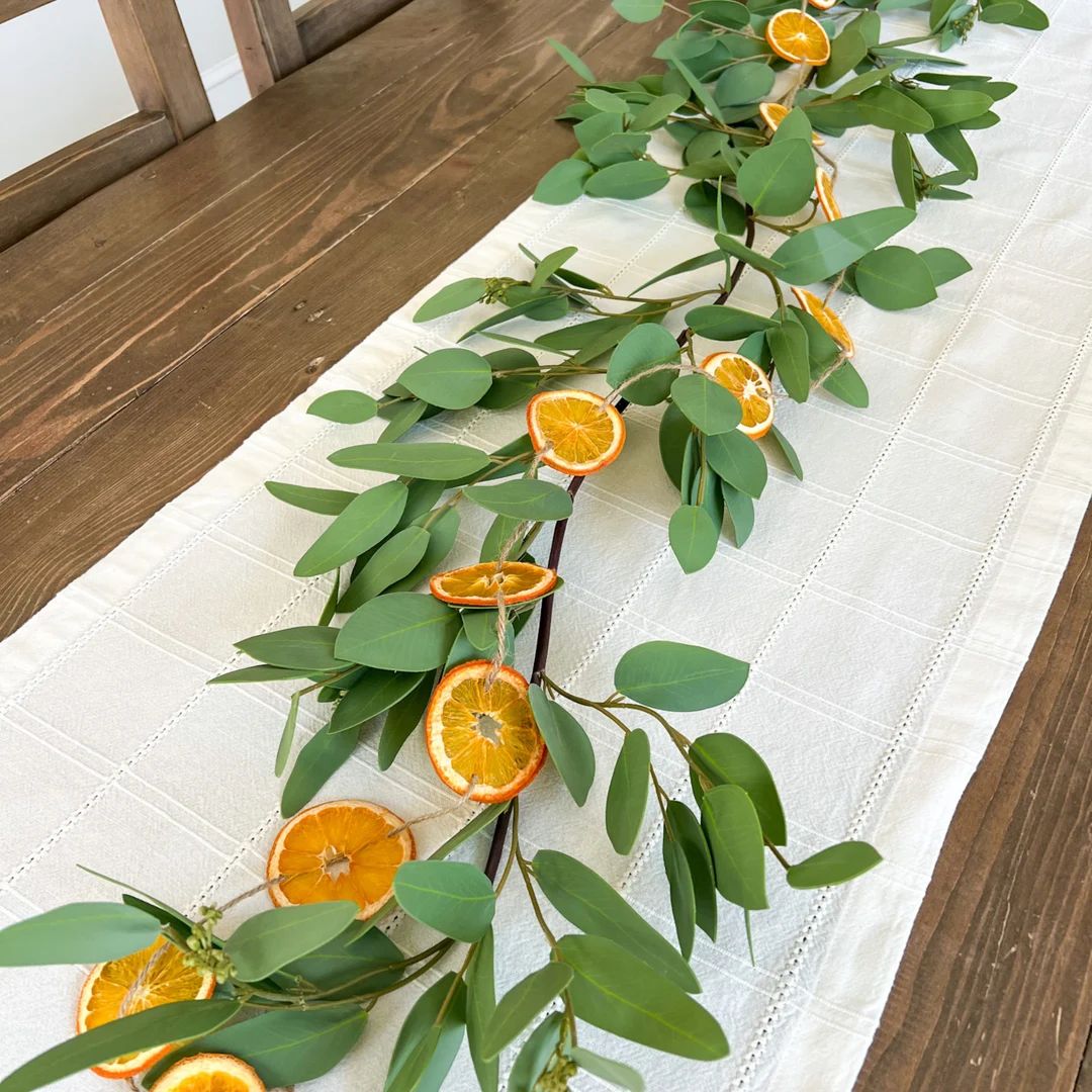 7 Foot Dried Orange Garland for Decoration, Dehydrated Orange Slices, Rustic Wedding Decor, Boho ... | Etsy (US)