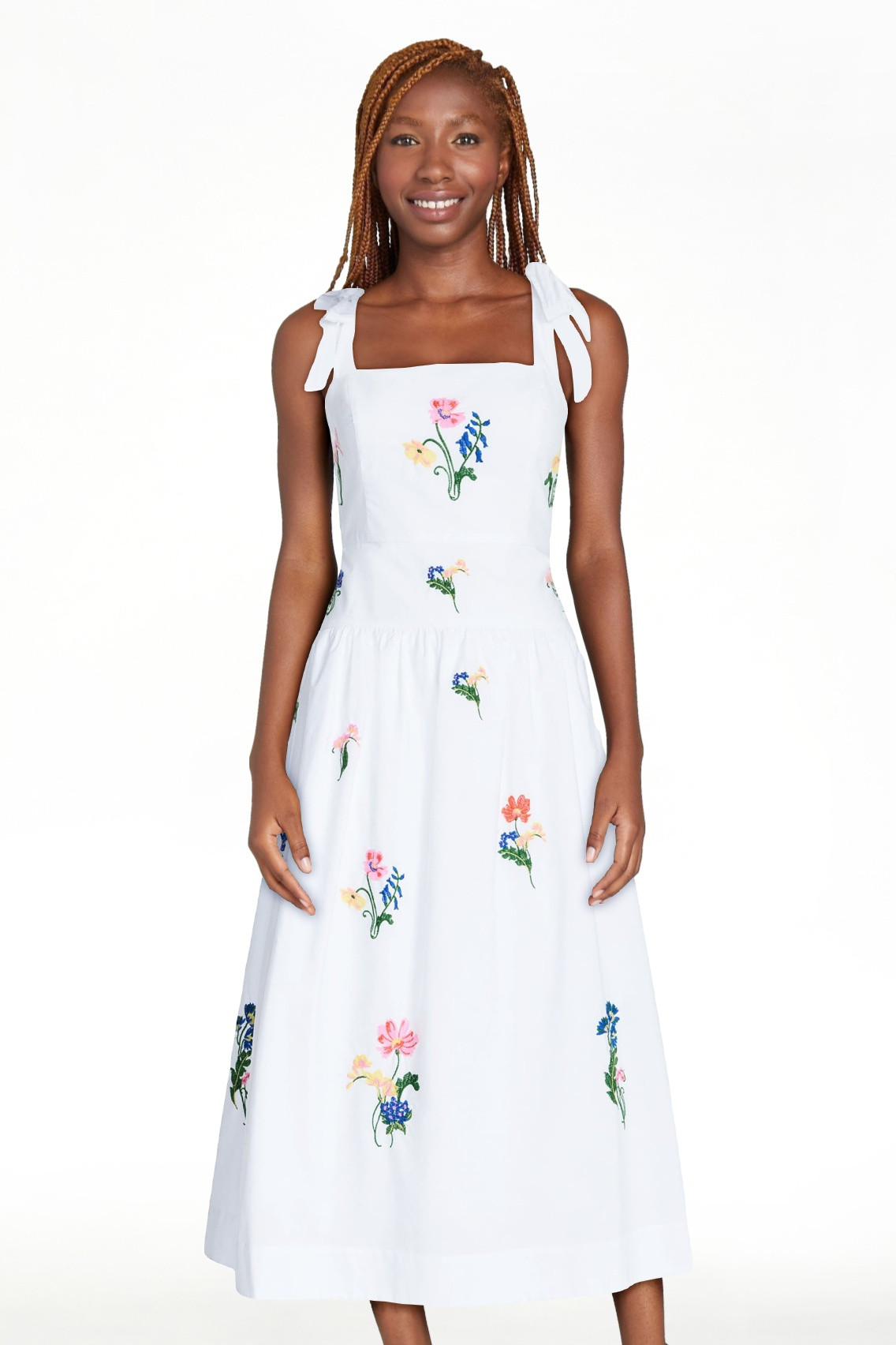 Free Assembly Women's and Women's Plus Embroidered Cotton Sleeveless Maxi Dress, Sizes XS-4X | Walmart (US)
