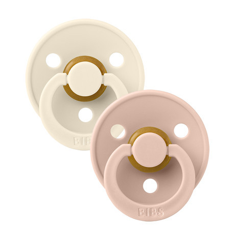 Set of 2 pacifiers Bibs - ergonomics and design - Ivory and powder powder | Trouva (Global)