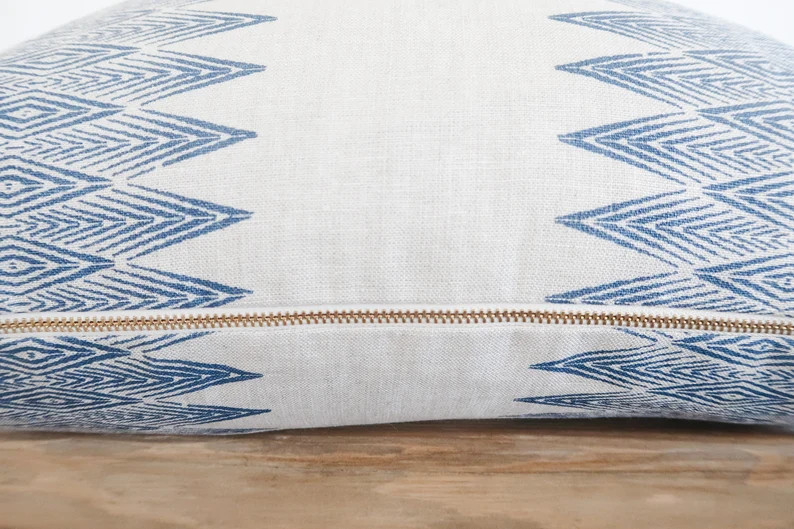 Linen Pillow Cover // Blue Pillow Cover // Slate Blue Pillow - Etsy | Etsy (US)