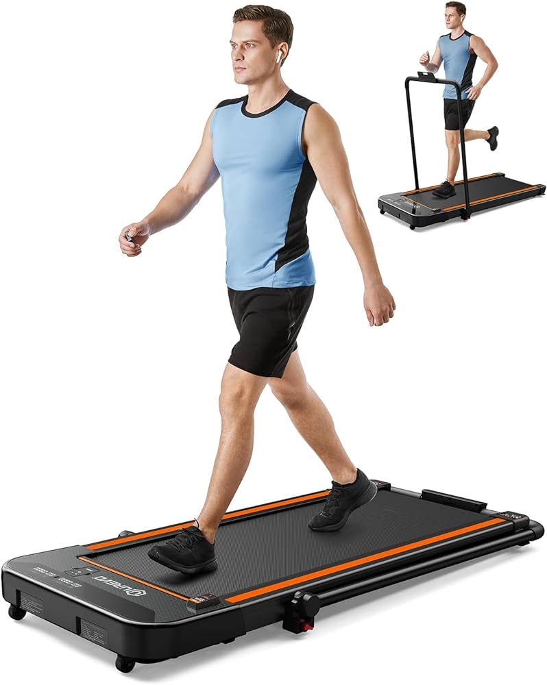 UREVO 2 in 1 Under Desk Treadmill, 2.5HP Folding Electric Treadmill Walking Jogging Machine for H... | Amazon (US)