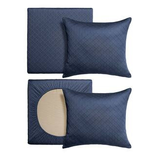 Elastic Deep Seat Cushion Cover, Navy | The Home Depot