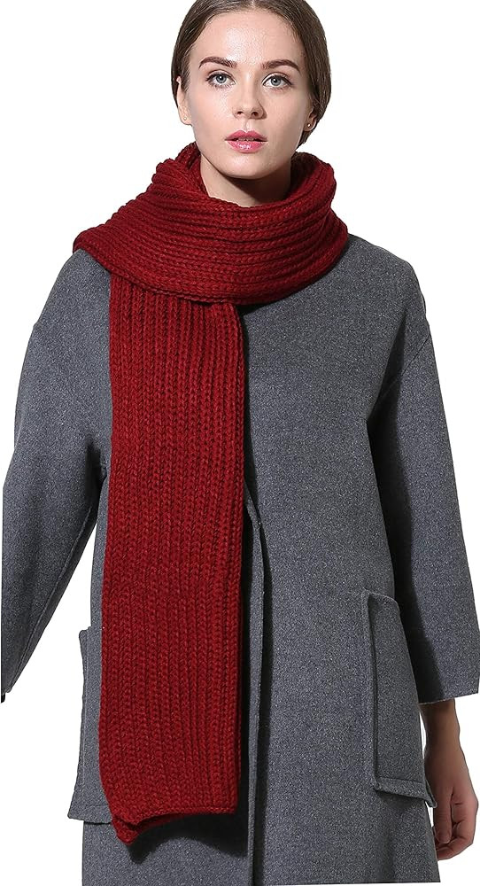 NEOSAN Women Men Winter Thick Cable Knit Wrap Chunky Warm Scarf | Amazon (US)