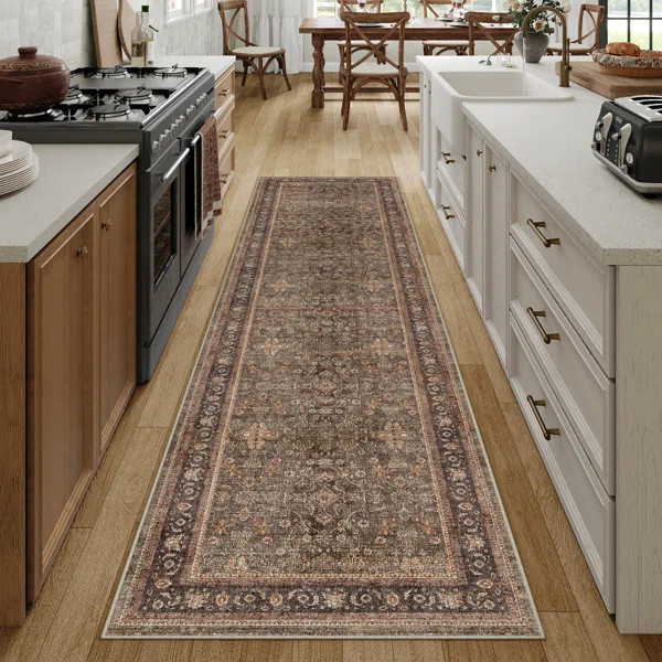 Kellems Vintage Machine Washable Area Rugs For Living Room With Non-Slip Backing | Wayfair North America