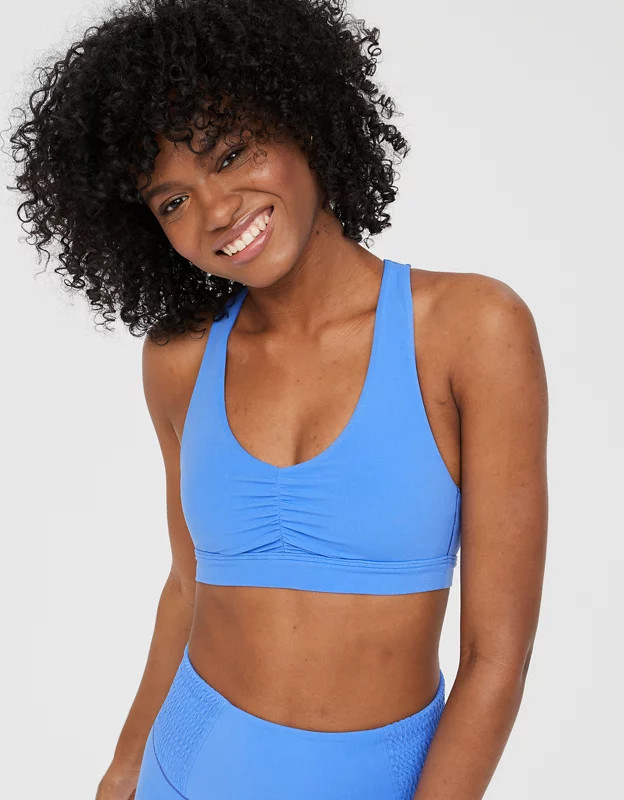 OFFLINE By Aerie Real Me Ruched Sports Bra | American Eagle Outfitters (US & CA)