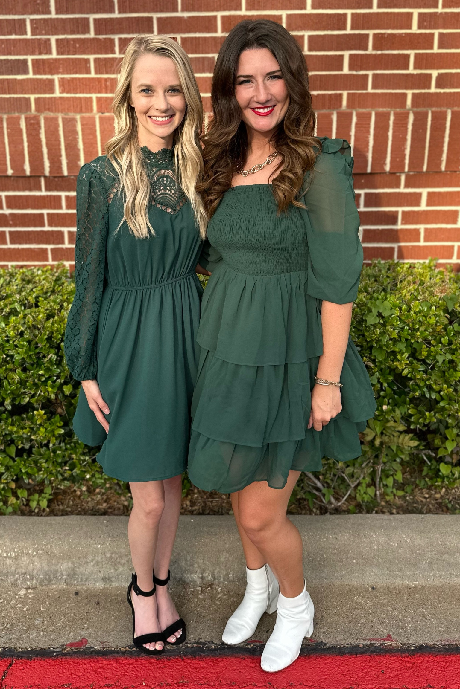 Green/emerald wedding guest attire and dress! Great winter color! wearing a medium

#LTKunder50 #LTKwedding