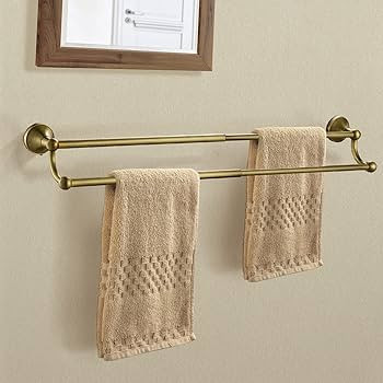 Leyden Antique Brass Towel Bar,Adjustable Towel Rack Holder Double Retro Bathroom Accessories Wal... | Amazon (US)