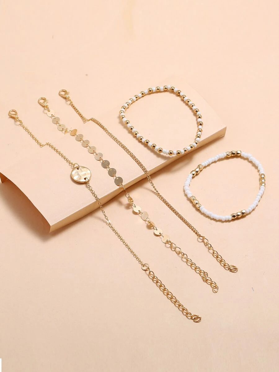 5pcs Bead Decor Bracelet | SHEIN
