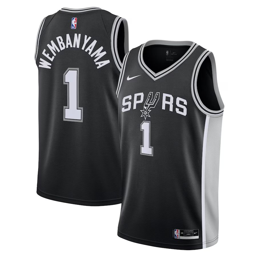 Youth San Antonio Spurs Victor Wembanyama Nike Black Swingman Jersey - Icon Edition | NBA store