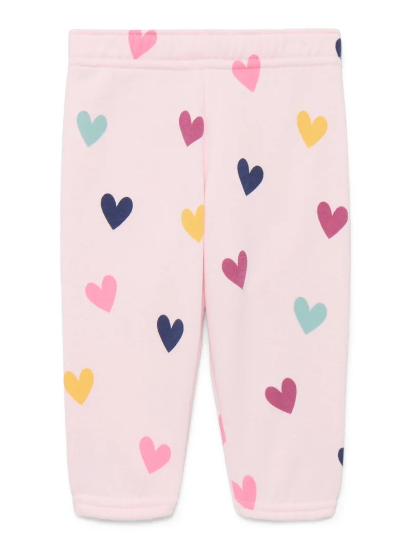 Garanimals Baby Girls Printed Fleece Joggers, Sizes 6M-24M | Walmart (US)