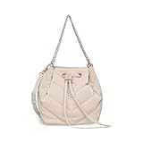 Steve Madden Fallon Quilted Bucket Bag, Bone | Amazon (US)