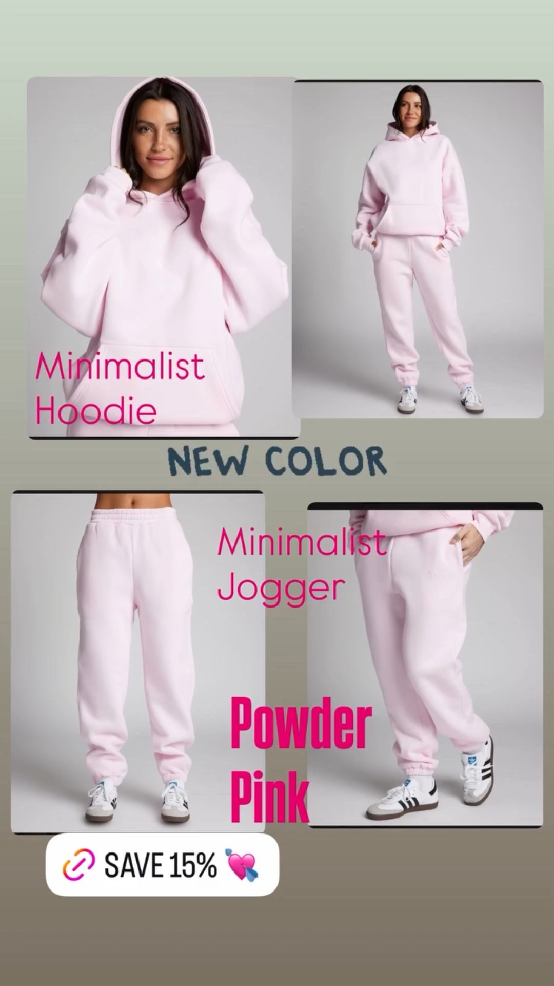 This is the new shade in the minimalist collection powder pink. 🌸 . The minimalist collection does run larger than all the other collection so you can size down one in the hoodie. I’m wearing a size small in the bottoms and a medium in the top for reference
5.4” 133lbs 

#LTKSeasonal #LTKFallSale #LTKSaleAlert