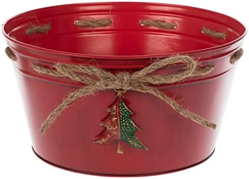 Hobby Lobby Christmas Red Round Top With Jute Top and Tree Container For Decorations or Holiday S... | Amazon (US)