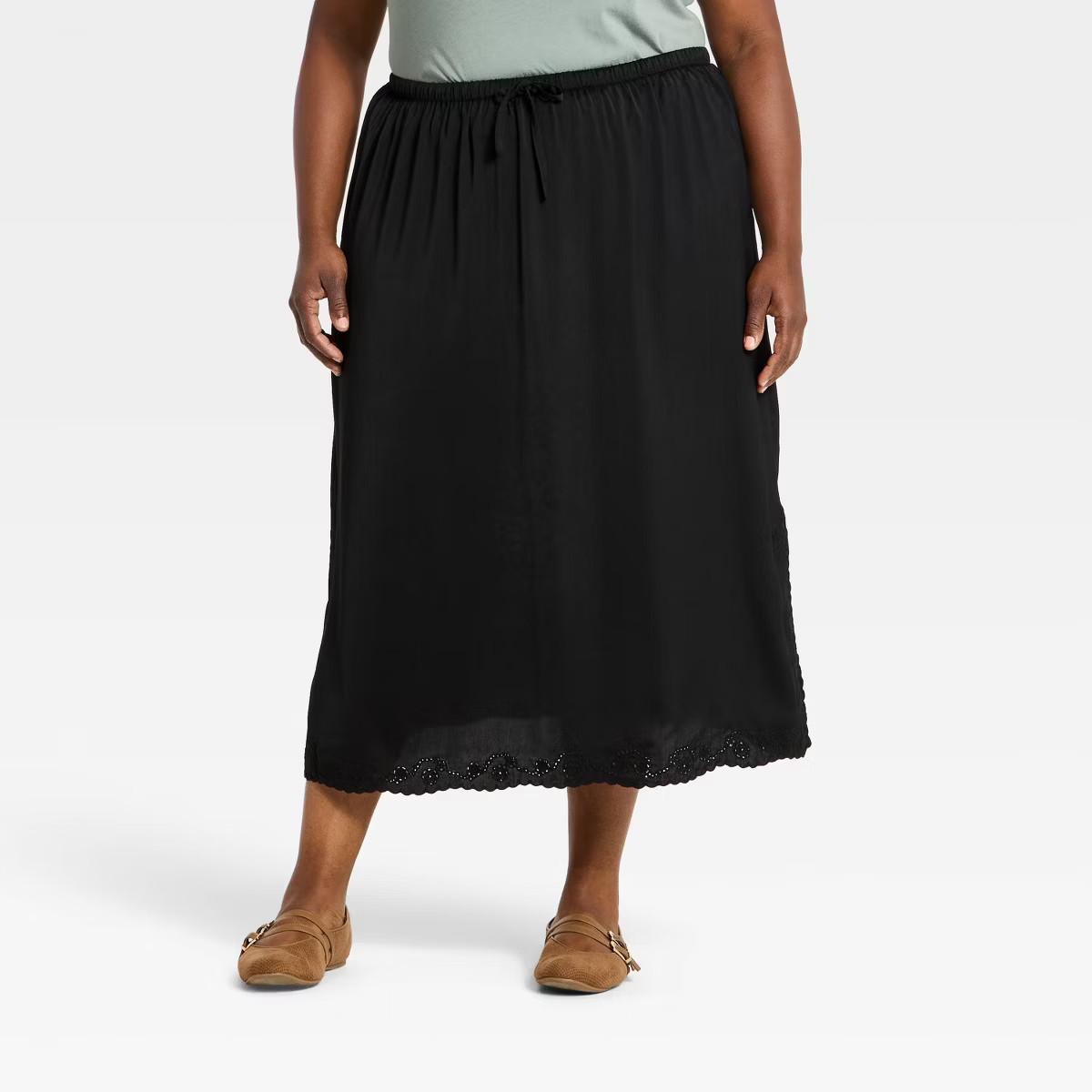 Women's Cutwork Midi A-Line Skirt - Universal Thread™ | Target