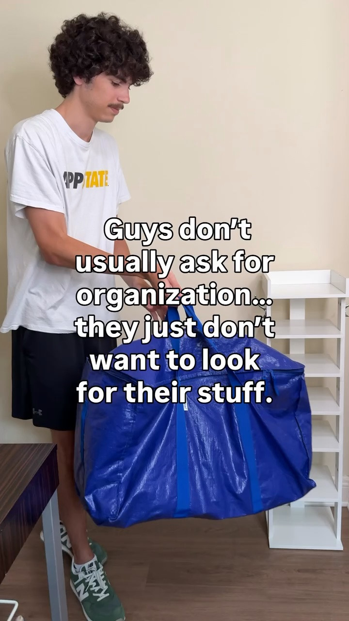 More than a shoe rack. This vertical shoe tower keeps shoes organized while giving guys a convenient spot for keys, wallets, headphones, sunglasses, and other everyday essentials. It takes up very little floor space but adds a ton of function to a dorm room. Dorm shoe storage, vertical shoe tower, guys dorm room, dorm organization, college dorm essentials, small space storage.

#LTKU #LTKHome