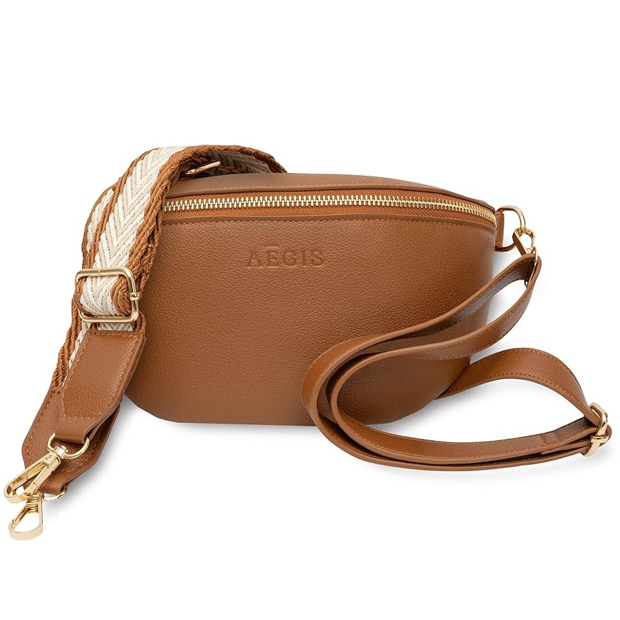 RFID Sling Bag for Women Anti-Theft E M F Crossbody Bag, Vegan Leather | Amazon (US)