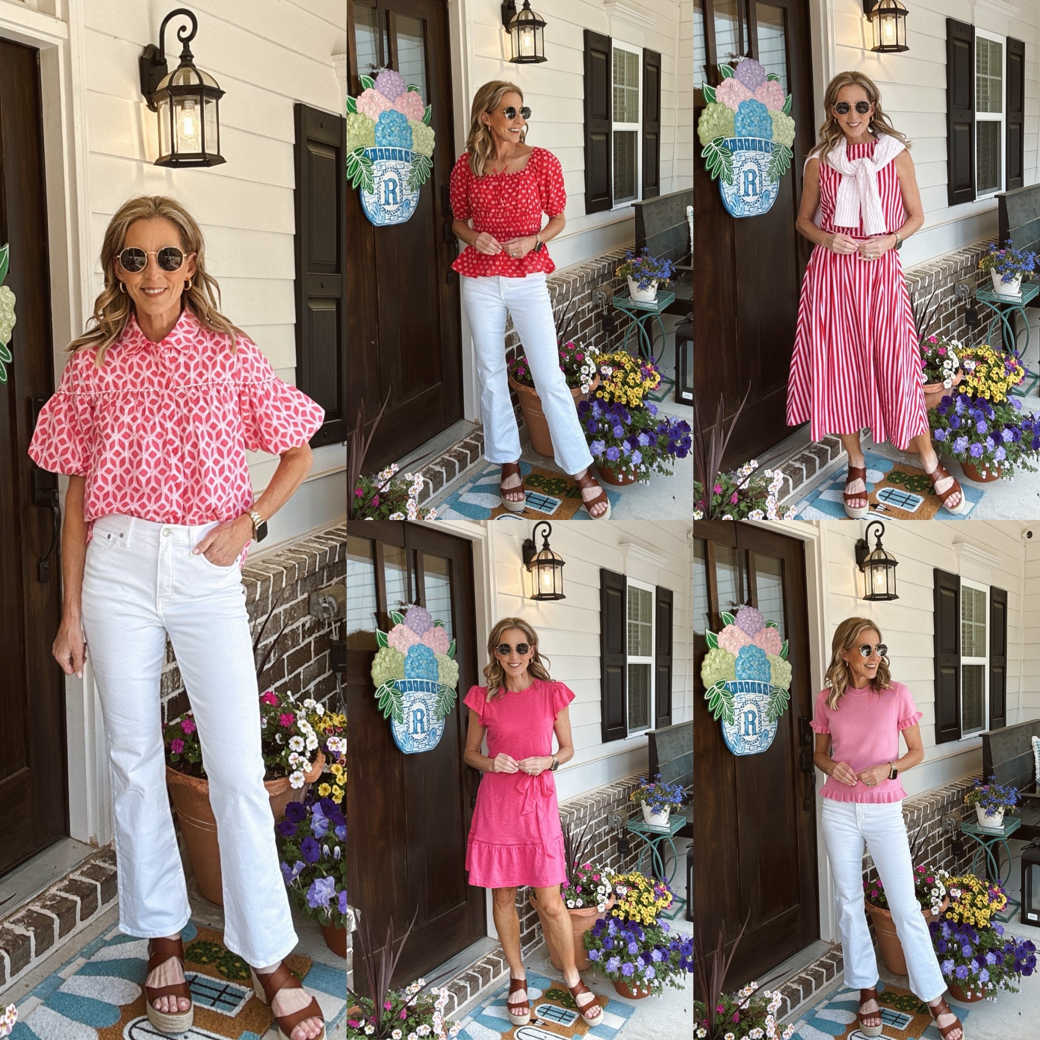 Your spring closet just got brighter. These pieces are not only fun and affordable. They’re all under $30.  The dress is $11.  All tops on sale…. Brighten your closet and your day one outfit at a time. 

Linked up options for white denim… And other tops… Wearing a size extra small in dress, small and all tops, small in striped set  