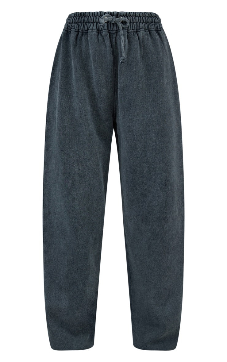 Charcoal Washed Cuffed Joggers | PrettyLittleThing US