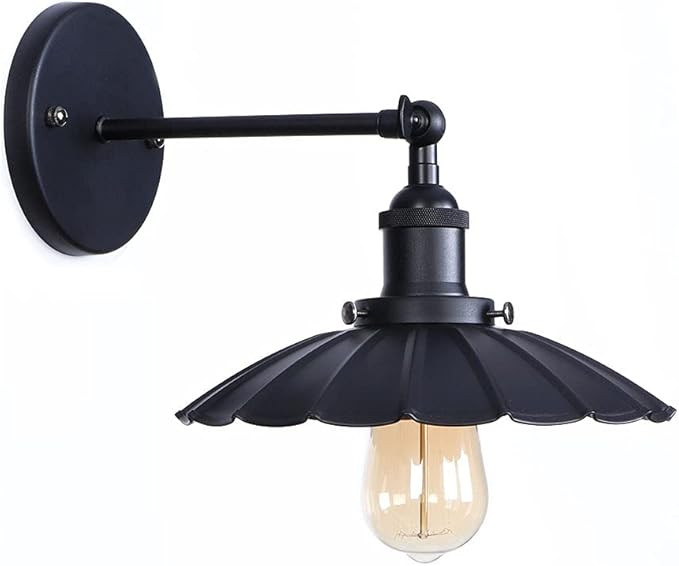 Black Wall Sconce 2 Pack Rustic Antique Vintage Wall Lamp Ligths, Contemporary Indoor Wall Lighti... | Amazon (US)