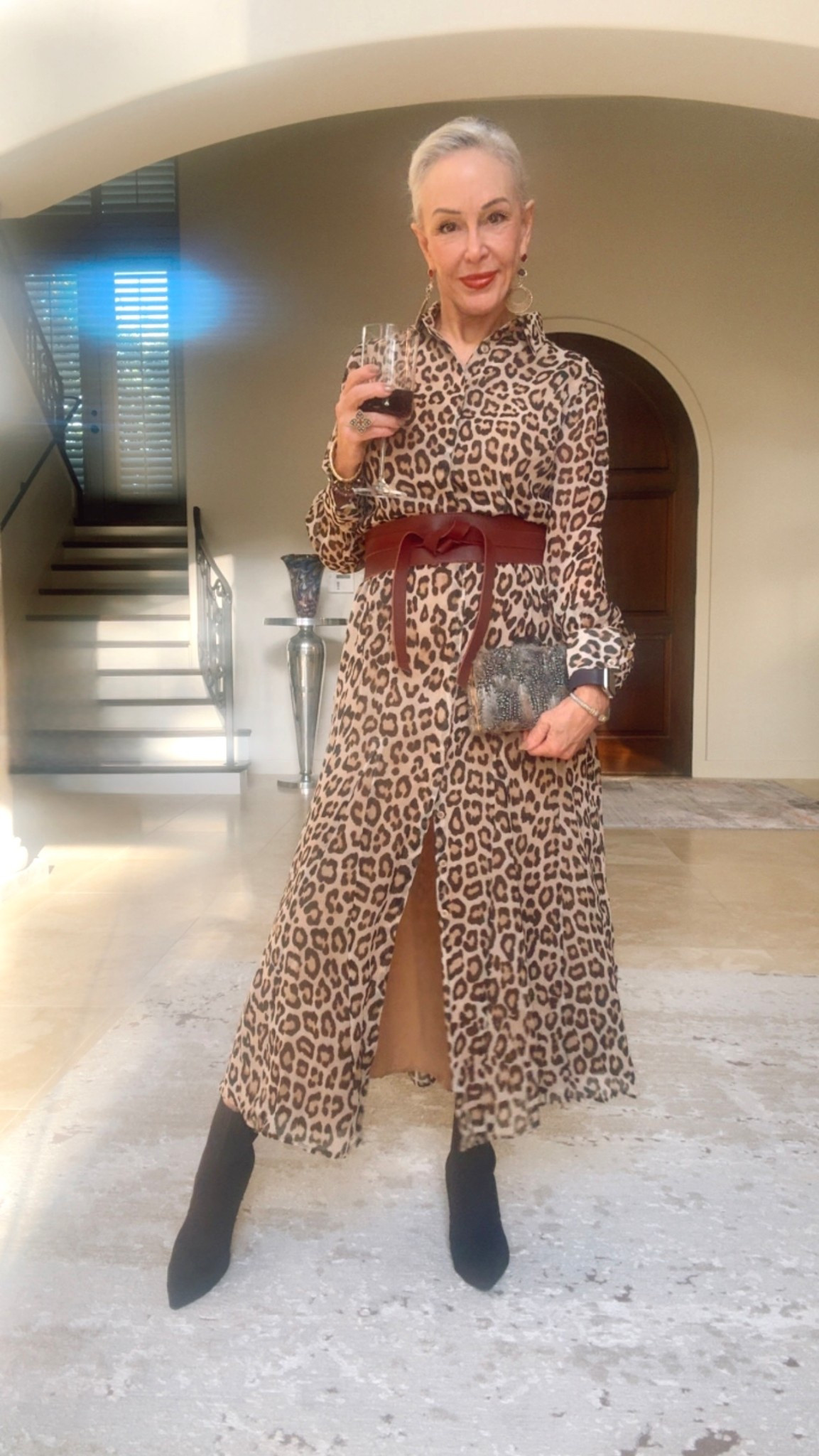 This dress integrates a godet skirt, complete with a flowy drape, shirtdress silhouette, lightweight crepe lining, and long sleeves.
Lightweight Georgette fabrication.
Feather clutch/ crossbody
Ankle boots, booties. 
I wear a size 0 in  Chicos unique sizing. 

#LTKSaleAlert #LTKFindsUnder100 #LTKSeasonal