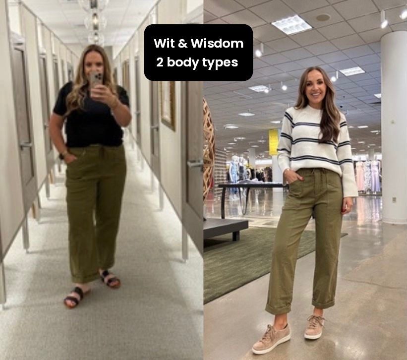 Wit & Wisdom pants
I am in a 4 and Kristy is in a 12