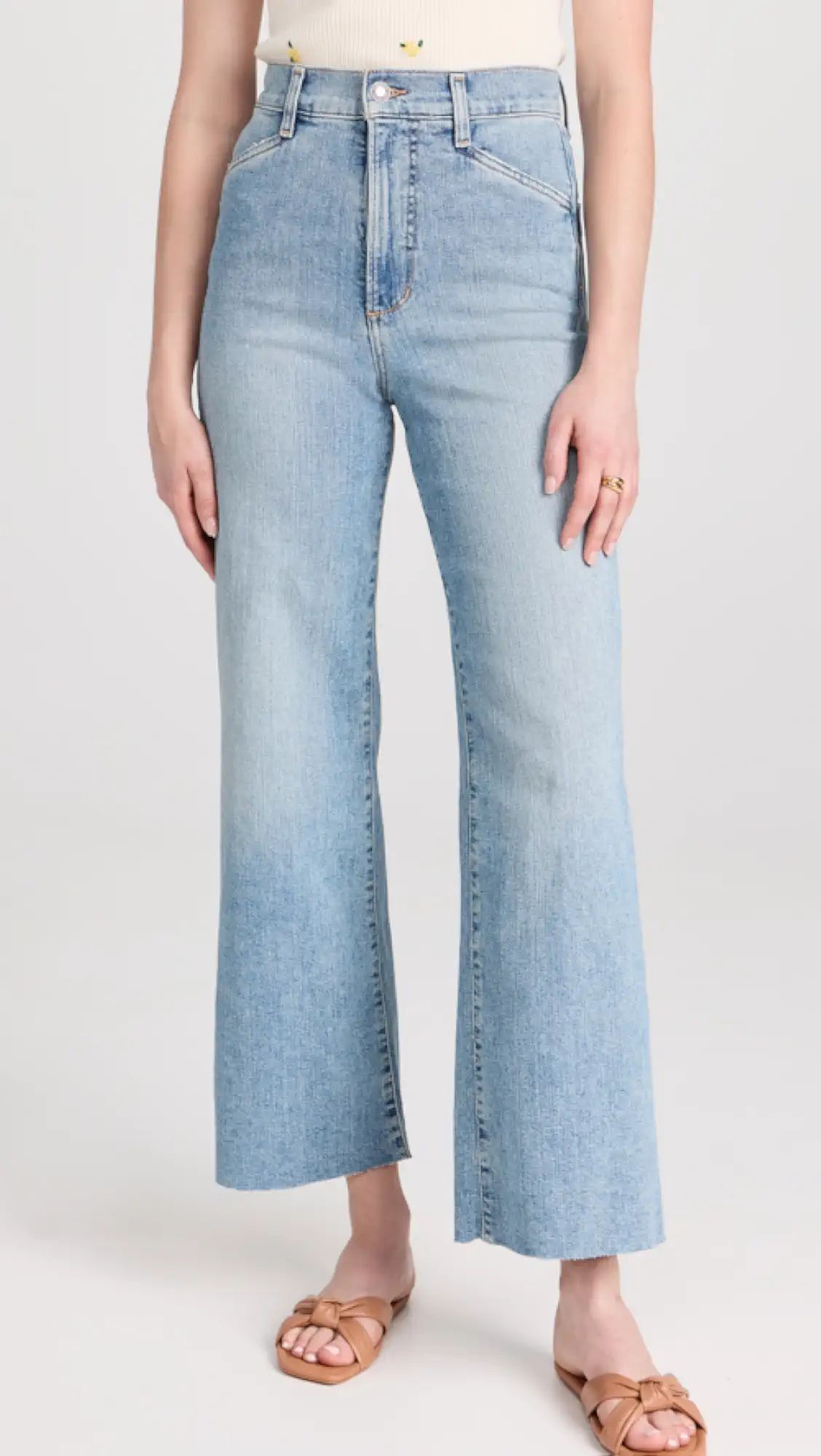 The Mischa Super High Rise Wide Leg Ankle Jeans | Shopbop