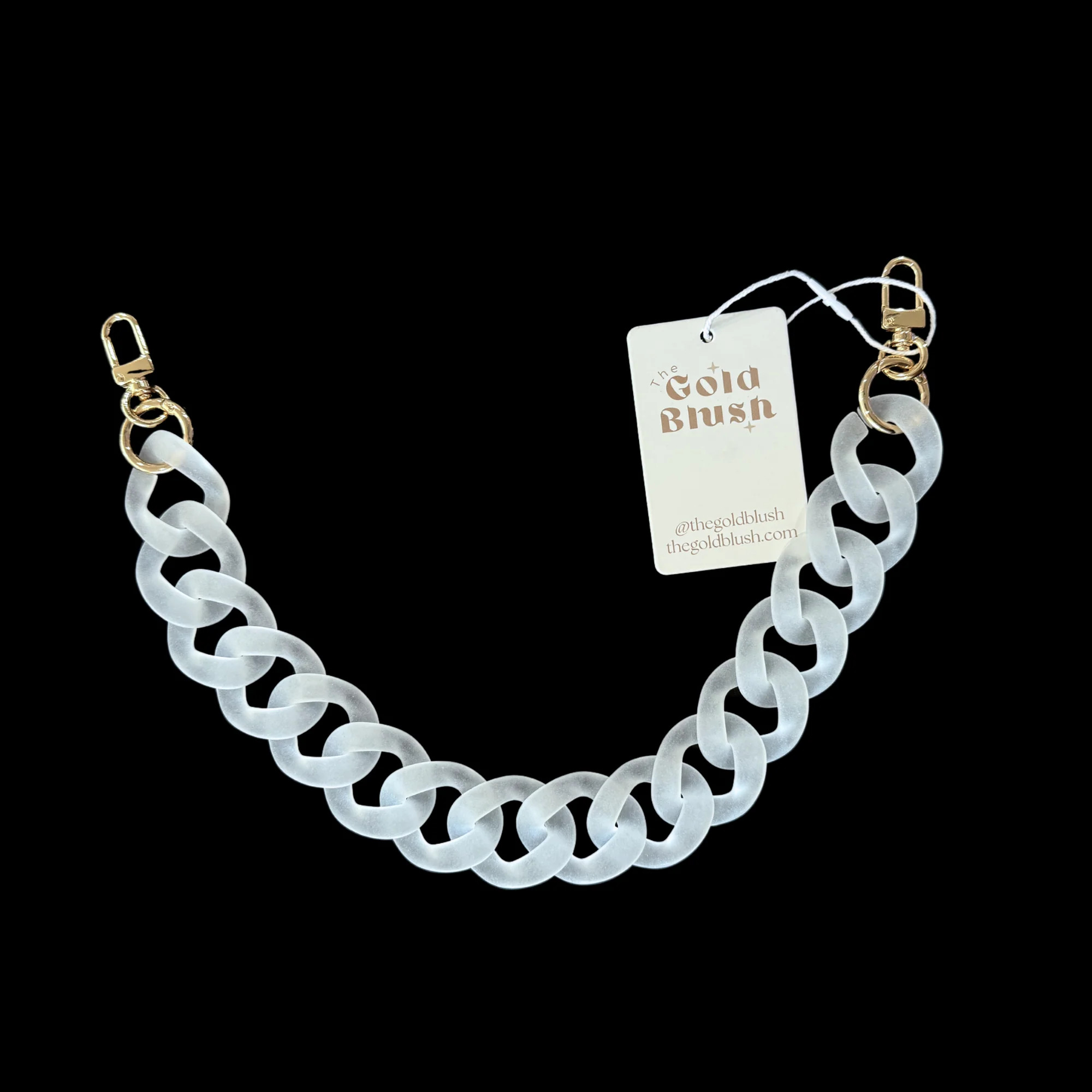 Acrylic Luxe Bag Chain | 18" Multi-Use Handle, Strap & Décor | The Gold Blush
