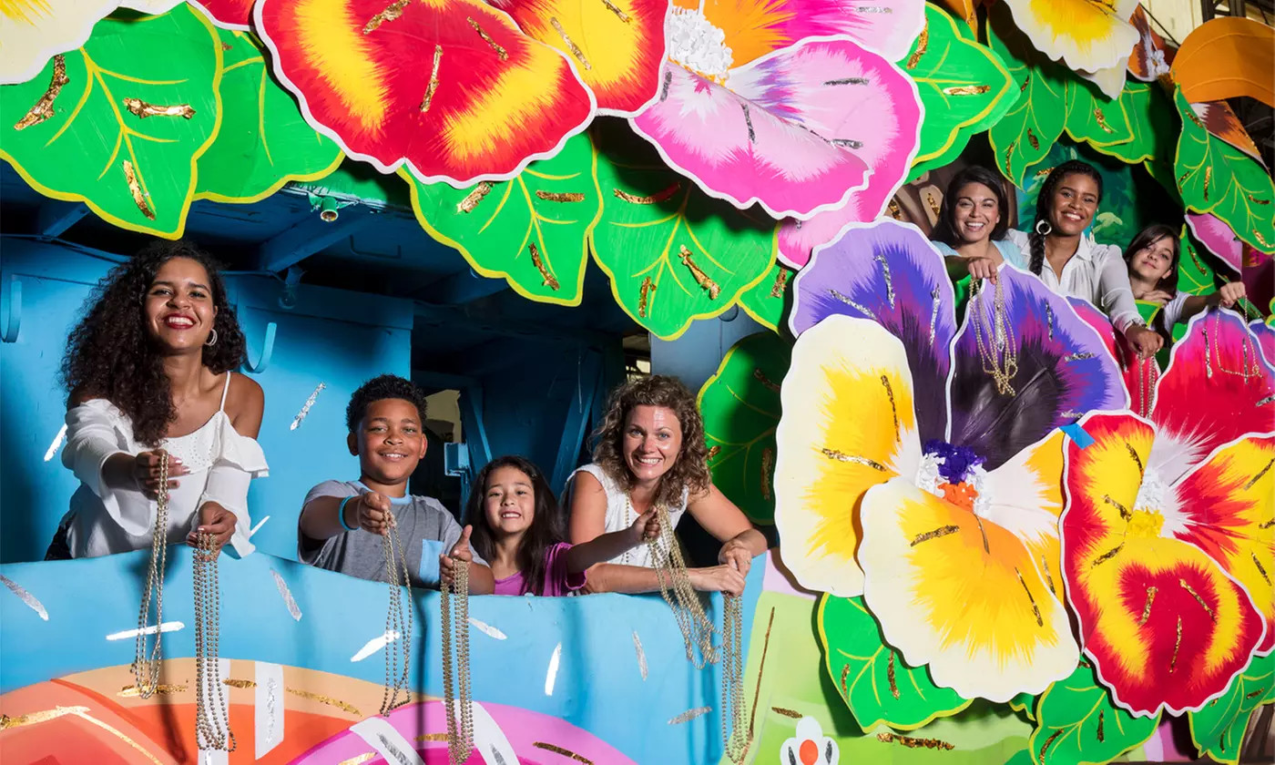 Step into the Magic: Exclusive Mardi Gras Tour for Adult, Child, or Senior at Mardi Gras World ( ... | Groupon North America