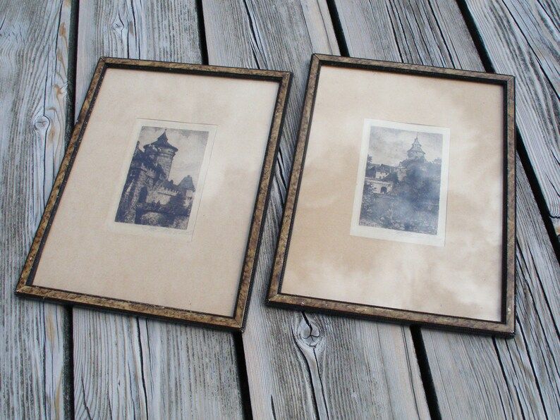 2pcs. Vintage Picture Frame With Hand Painted Pictures Photo Frames-old Photo Frame-antique Frame... | Etsy (US)