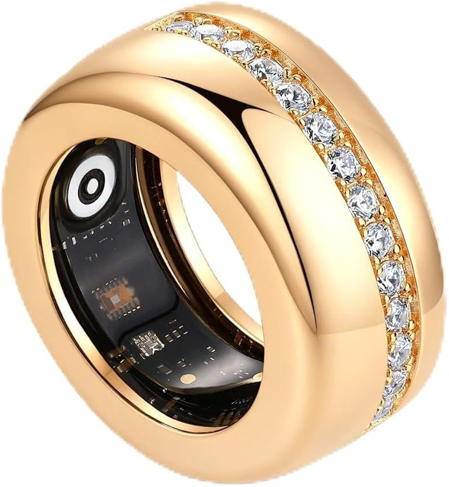 PAVOI 14K Gold Plated CZ Smart Ring Cover Compatible with Oura Ring Gen 4 | Amazon (US)