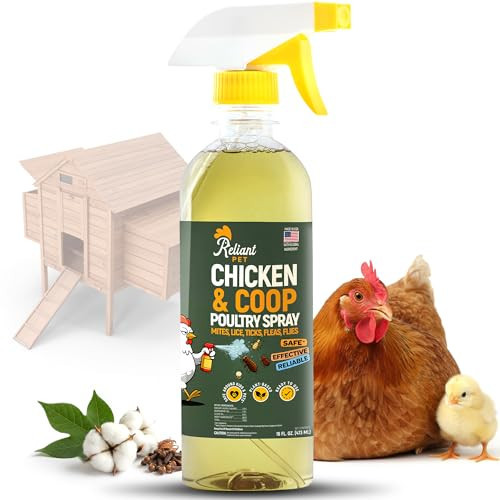 Reliant Pet Chicken Mites Treatment and Coop Poultry Spray for Mite's Lice Ticks Fleas and Flies - Dust Mite Killer Spray 16oz - Chicken Coop Fly Control - Made in USA - Chicken Coop Accessories | Amazon (US)