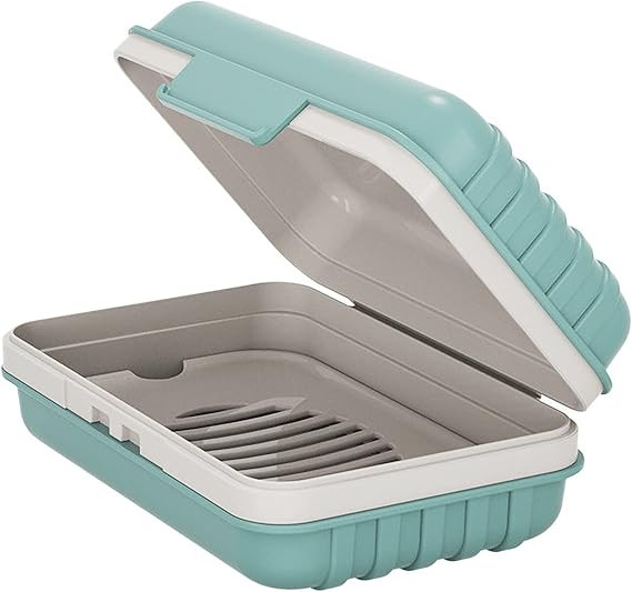 Leakproof Travel Soap Dish with Lid - Draining Soap Bar Holder - Travel Soap Container - Portable... | Amazon (US)
