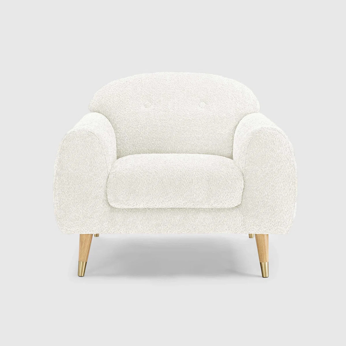 With its Boucle upholstery, button tufting, and retro silhouette, this armchair features mid-cent... | Wayfair North America