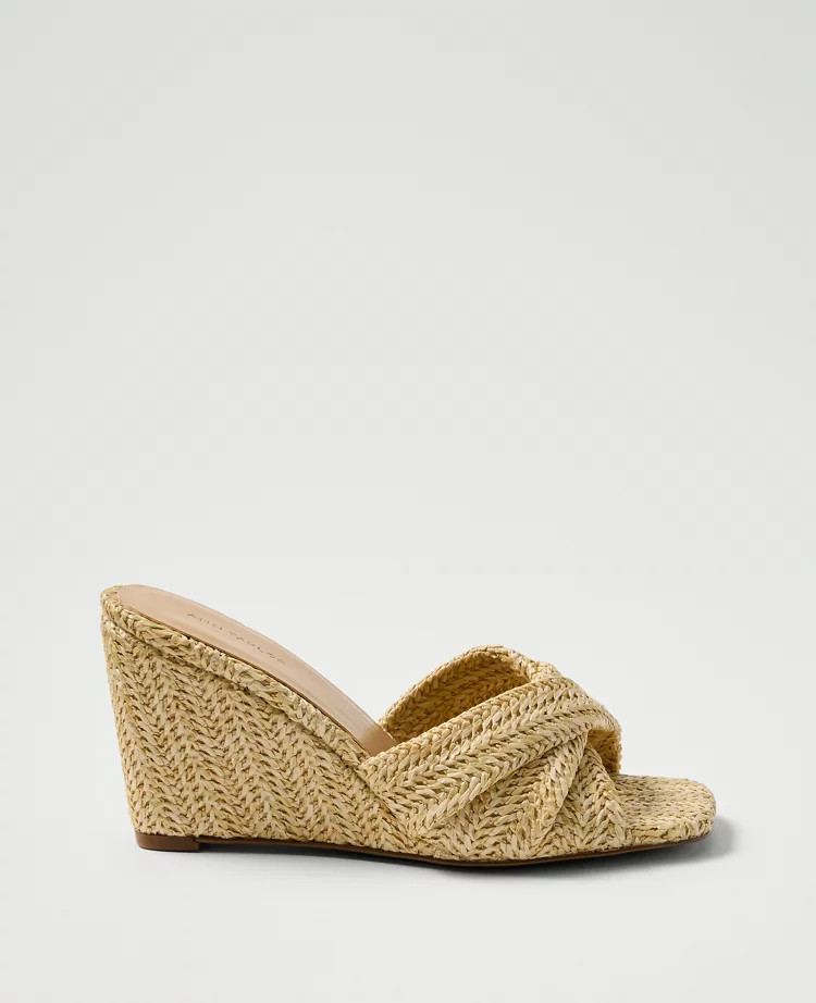 Straw Wedge Sandal | Ann Taylor