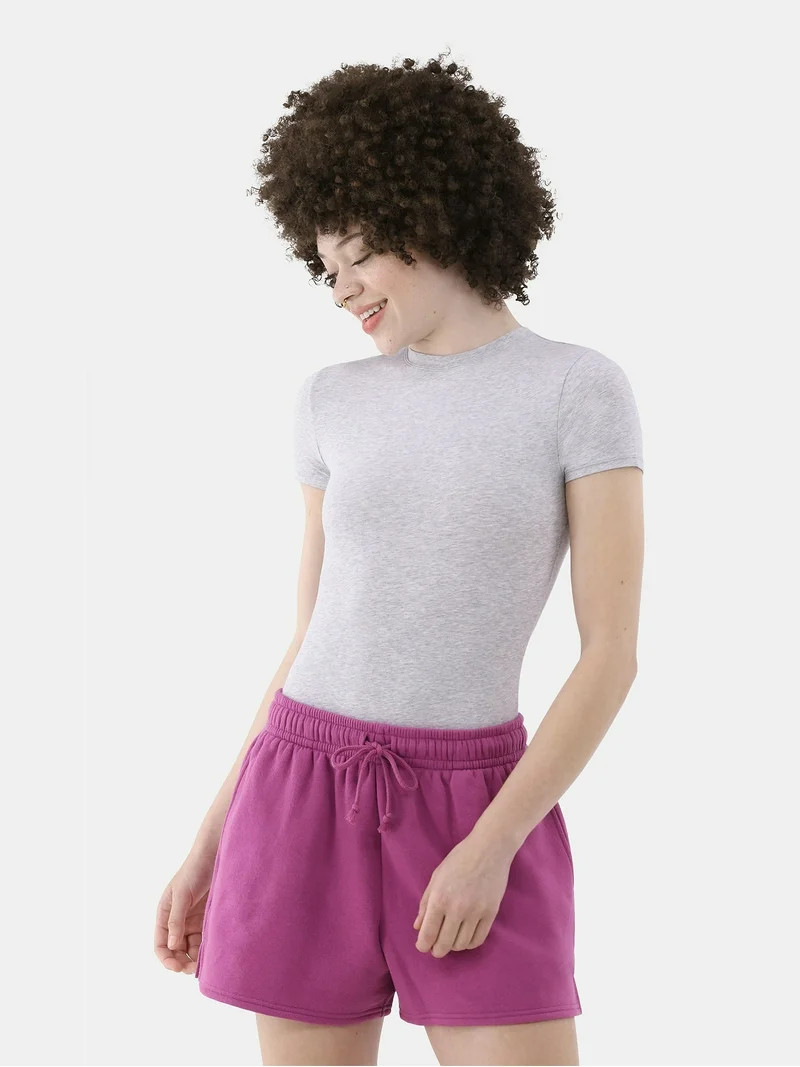 No Boundaries Cotton Jersey T-Shirt Bodysuit, Women’s | Walmart (US)