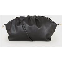 Black Leather-Look Pouch Bag New Look Vegan | New Look (UK)