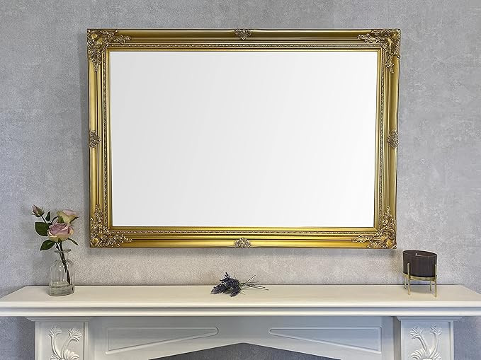 Antique Gold Extra Large Shabby Chic Vintage Style Wall Mirror - Overall Size 30" X 42" (75cm X 1... | Amazon (UK)