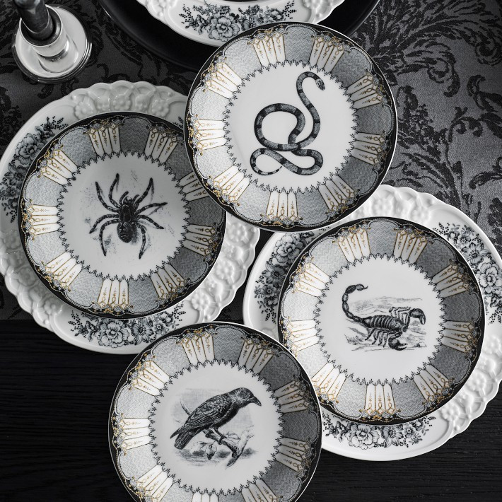 Spooky Soirée Appetizer Plates, Set of 4 | Williams-Sonoma