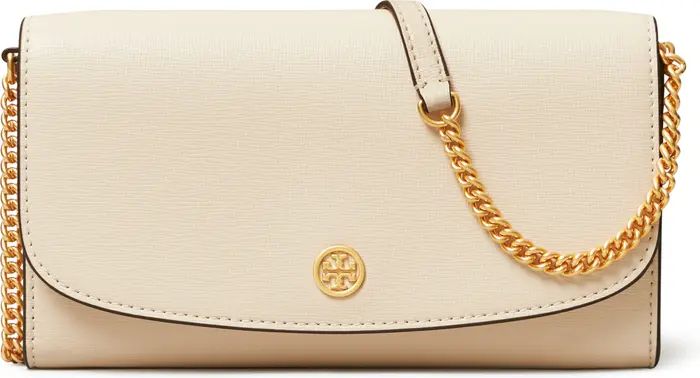 Tory Burch Robinson Leather Wallet on a Chain | Nordstrom | Nordstrom