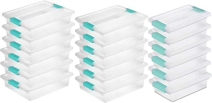 Sterilite Large Clip Storage Box Container (12 Pack) + Small Clip Storage Box Container (6 Pack) | Amazon (US)