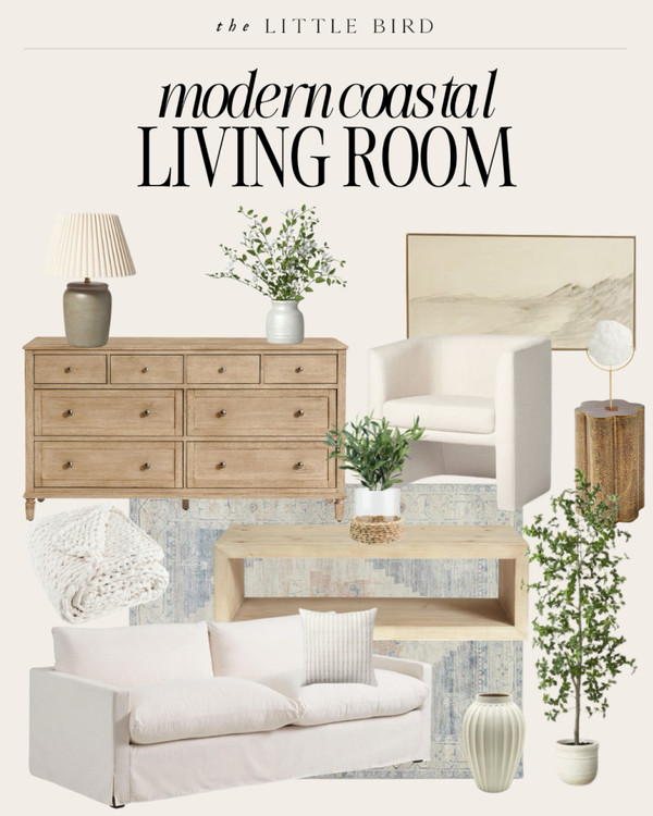 Style up your Seaside getaway retreat with this modern coastal living room design!