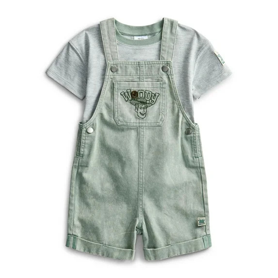 Toy Story Toddler Boys Shortall and Short Sleeve Tee Set, 2-Piece, Sizes 12M-5T | Walmart (US)